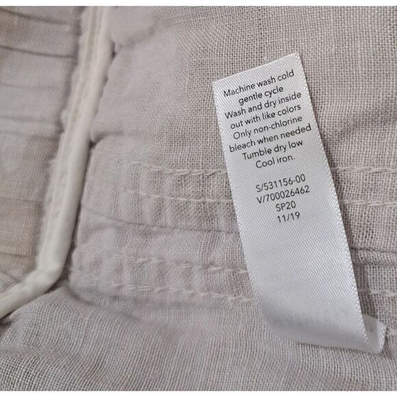 ATHLETA CABO TIDE Linen Jogger Womens Size 4 Pants beige Camouflage Neutral - Picture 10 of 11